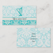 Aquamarine Harfe Visitenkarte (Vorne/Hinten)