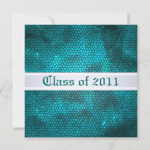 Aquamarine Hartglas-Klasse für Abschluss Einladung