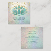 aquamarine Hautpflege und Ästhetik Quadratische Visitenkarte (Vorne/Hinten)