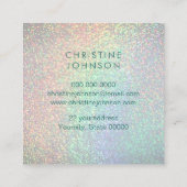 aquamarine Hautpflege und Ästhetik Quadratische Visitenkarte (Rückseite)