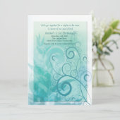 Aquamarine Haze-Einladung Einladung (Stehend Vorderseite)