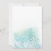 Aquamarine Haze-Einladung Einladung (Rückseite)