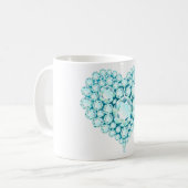Aquamarine Heart Gems Kaffeetasse (Vorderseite Links)