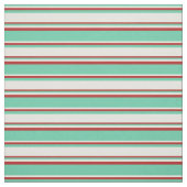 Aquamarine, hellgelbe und rot gefärbte Linien Stoff (Muster)