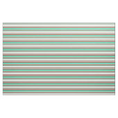 Aquamarine, hellgelbe und rot gefärbte Linien Stoff (Fat Quarter (45,7 x 55,9 cm))
