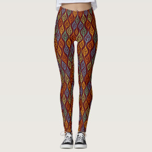 Aquamarine Herbstlaube mit blauer Orange Leggings