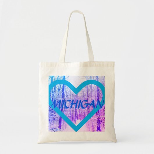 AQUAMARINE HERZ-TASCHE des WINTER-2MICHIGAN Tragetasche (Vorne)