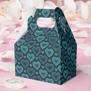 Aquamarine Herzen Geschenkschachtel
