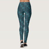 Aquamarine Herzen Leggings (Rückseite)