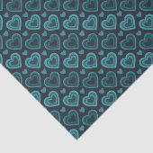 Aquamarine Herzen Seidenpapier (Detail)