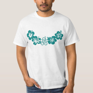 Aquamarine Hibiskus-Leu-Hawaii-Andenken T-Shirt