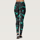 Aquamarine Highlights Camouflage Leggings (Rückseite)