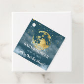 Aquamarine Himmelsdusche über dem Mond und den Ste Geschenkanhänger (Beispiel)