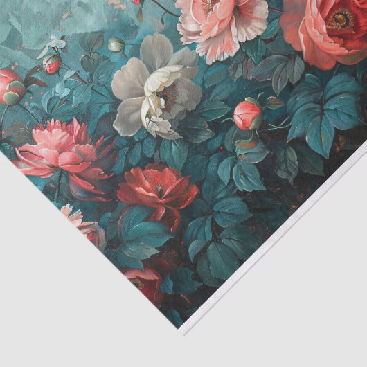 Aquamarine Hintergrundbilder für rosa Peonies Seidenpapier (Ausschnitt)