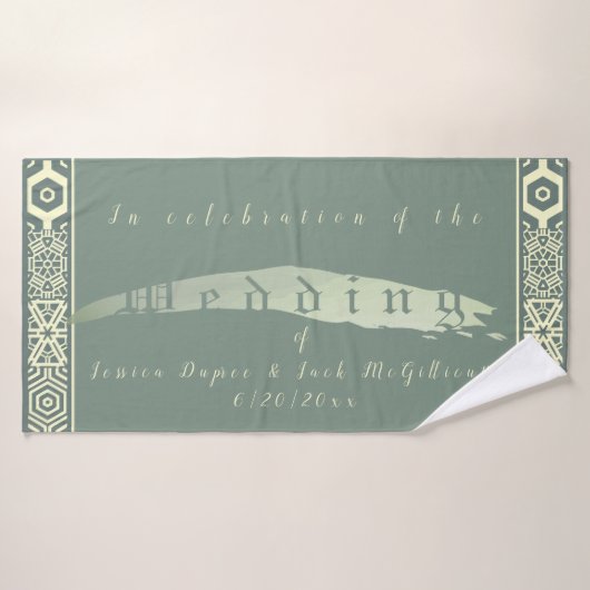 Aquamarine Hochzeit Badhandtuch Set (Badehandtuch)