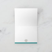 Aquamarine Hochzeit Dankeschön Dankeskarte (Innenseite)
