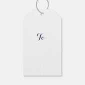 Aquamarine Hochzeit der Marine Danke an Georgia Geschenkanhänger (Rückseite)