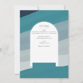 Aquamarine Hochzeit des Blue Katholic Nuptial Mass Einladung (Rückseite)