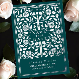 Aquamarine Hochzeit des Königlichen Mittelalters Folieneinladung