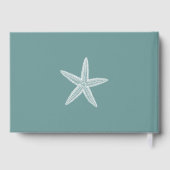 Aquamarine Hochzeit Gästebuch (Rückseite)