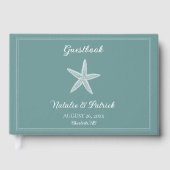 Aquamarine Hochzeit Gästebuch (Vorderseite)