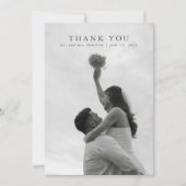 Aquamarine Hochzeit im botanischen Grünen Dankeskarte (Vorderseite)