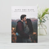 Aquamarine Hochzeit im botanischen Grünen Save The Date (Stehend Vorderseite)