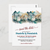 Aquamarine Hochzeit im Wasserfarbenbereich Das Dat Postkarte (Vorne/Hinten)