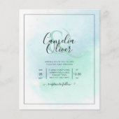 Aquamarine Hochzeit mit dem niedrigsten Budget All Flyer (Vorne)