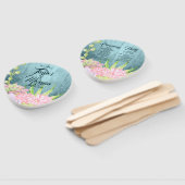 Aquamarine Hochzeit mit magischen Wasserfarben Fächer (Non-assembled)