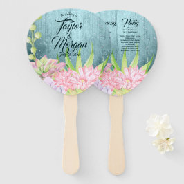 Aquamarine Hochzeit mit magischen Wasserfarben Fächer