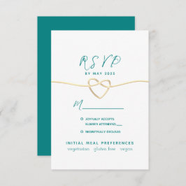 Aquamarine Hochzeit RSVP Karte