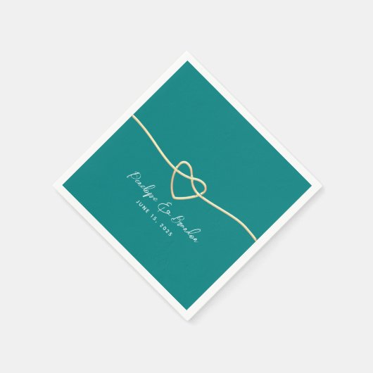 Aquamarine Hochzeit Serviette (Ecke)