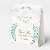 Aquamarine Hochzeit von Elfenbein Geschenkschachtel (Vorderseite)