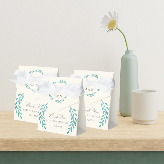 Aquamarine Hochzeit von Elfenbein Geschenkschachtel