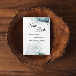 Aquamarine Hochzeit von Wasserfarben speichert das Save The Date