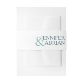 Aquamarine Hochzeitsdetails Moderne Hochzeit Einladungsbanderole