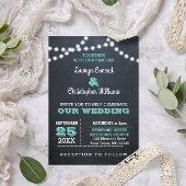 Aquamarine Hochzeitseinladung in der Tafel Einladung