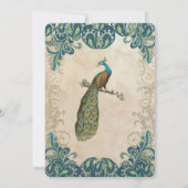 Aquamarine Hochzeitseinladungen für Gold und Limon Einladung (Rückseite)