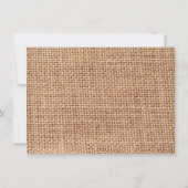 Aquamarine Hochzeitseinladungen mit Hitched Burlap Einladung (Rückseite)