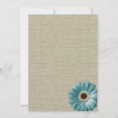 Aquamarine Hochzeitsempfehlung von Daisy und Burla Einladung (Rückseite)