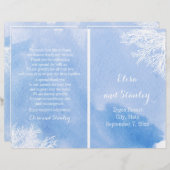 Aquamarine-Hochzeitsprogramm für Korallenriff (Vorne/Hinten)