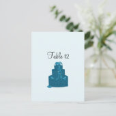 Aquamarine Hochzeitstorchkarte Postkarte (Stehend Vorderseite)