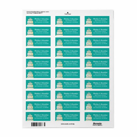 Aquamarine Hochzeitstorte (Vorne)