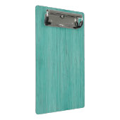 Aquamarine-hölzerner Korn-Bambusblick Mini Klemmbrett (Schrägansicht)