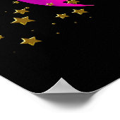 AQUAMARINE HOT PINK Banner Geburtstagsfeier Poster (Ecke)