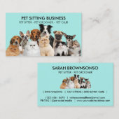 Aquamarine Hunde Visitenkarte (Vorne/Hinten)