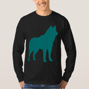 Aquamarine Husky-Silhouette T-Shirt