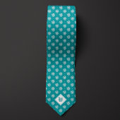 Aquamarine Iconic Dragon Monogram Krawatte