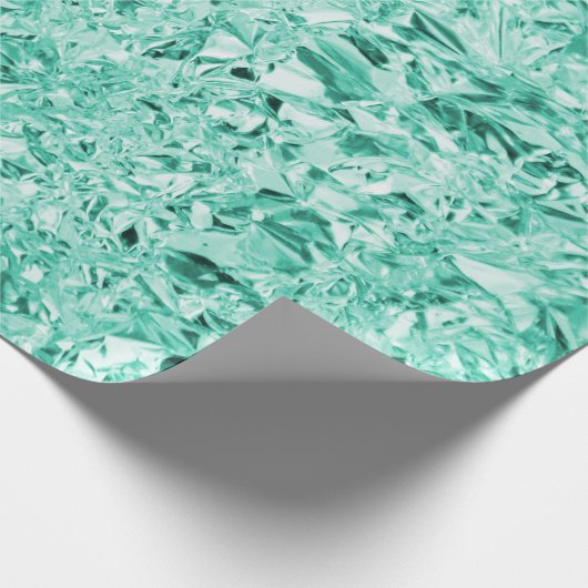 aquamarine Imitate Geschenkpapier (Ecke)